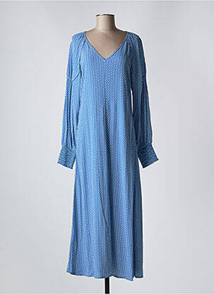 Robe longue manches longues manches longues bleu PULZ JEANS femme
