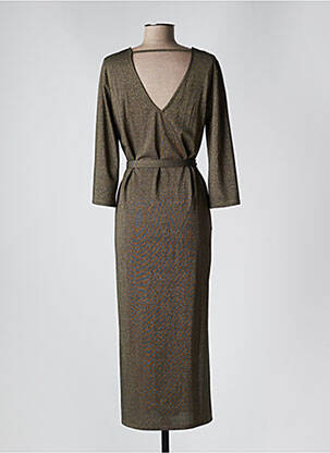 Robe longue manches longues manches longues vert VERO MODA femme