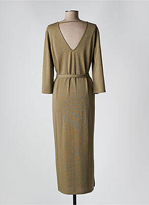 Robe longue manches longues manches longues beige VERO MODA femme