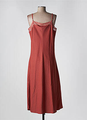 Robe longue manches bretelles ajustables fines bretelles orange B.YOUNG femme