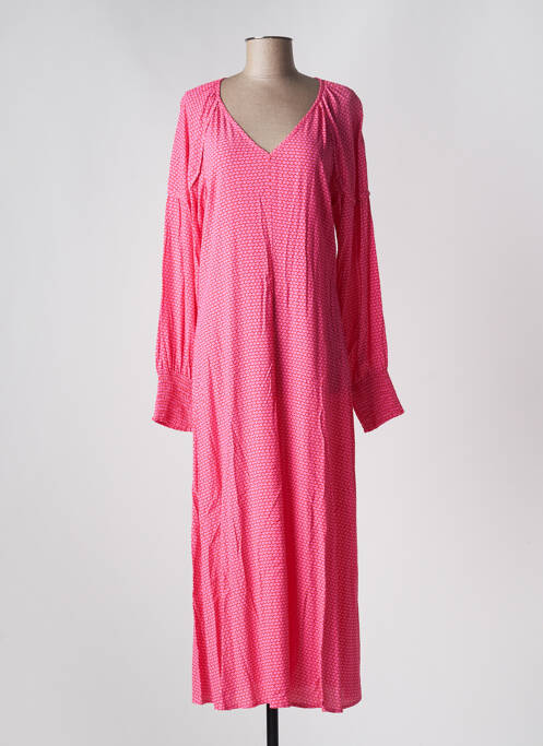 Robe longue manches longues manches longues rose PULZ JEANS femme