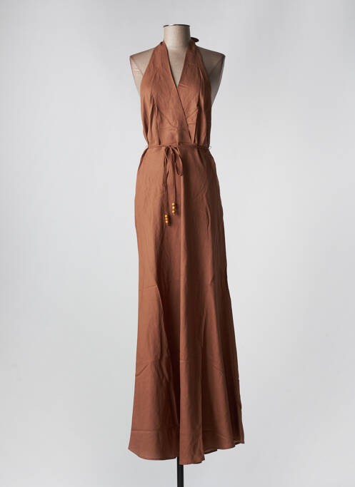 Robe longue marron B.YOUNG pour femme