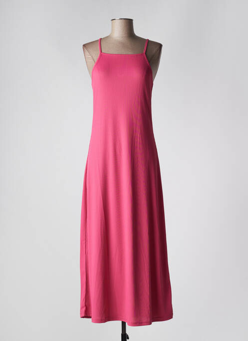 Robe longue rose ICHI pour femme