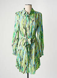 Robe mi-longue imprimé fantaisie manches longues vert VERO MODA femme