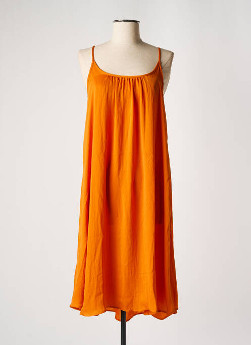 Robe mi-longue fines bretelles jaune AWARE BY VERO MODA femme