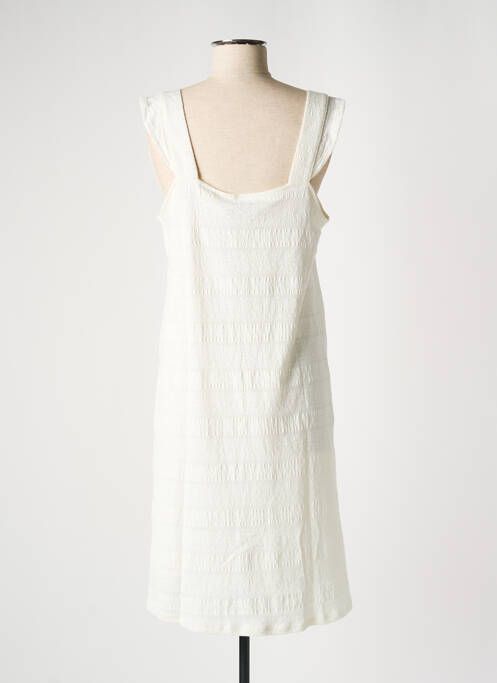 Robe mi-longue blanc ICHI pour femme