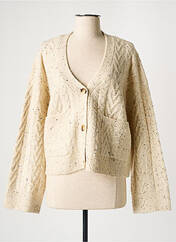 Gilet manches longues beige AWARE BY VERO MODA pour femme seconde vue