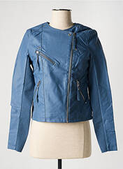 Veste simili cuir bleu VERO MODA pour femme seconde vue