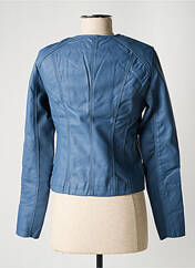 Veste simili cuir bleu VERO MODA pour femme seconde vue