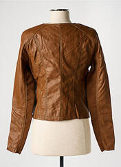 Veste simili cuir marron VERO MODA pour femme seconde vue