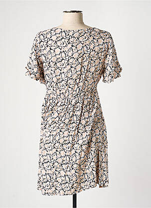 Robe mi-longue imprimé fleurs manches courtes noir VERO MODA femme