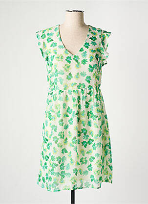 Robe courte manches courtes manches courtes vert VERO MODA femme
