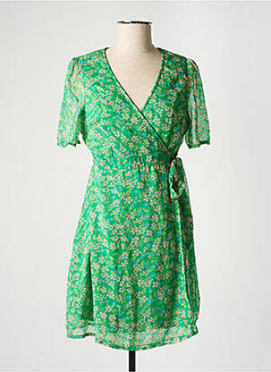 Robe courte manches courtes manches courtes vert VERO MODA femme