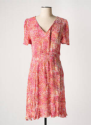 Robe mi-longue manches courtes manches courtes rose VERO MODA femme