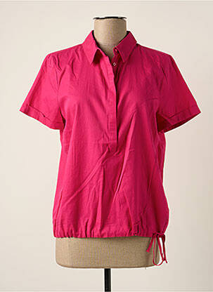 Blouse tissage popeline manches courtes rose STREET ONE femme