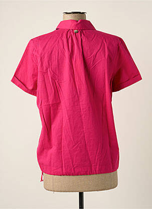 Blouse tissage popeline manches courtes rose STREET ONE femme