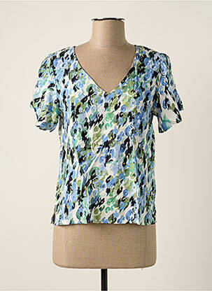 Blouse manches courtes manches courtes bleu VERO MODA femme