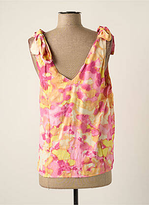 Blouse tissage popeline sans manche rose VERO MODA femme