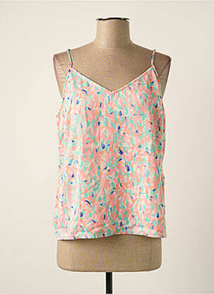 Blouse imprimé fantaisie fines bretelles rose VERO MODA femme