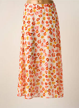 Jupe longue coupe droite orange VERO MODA femme