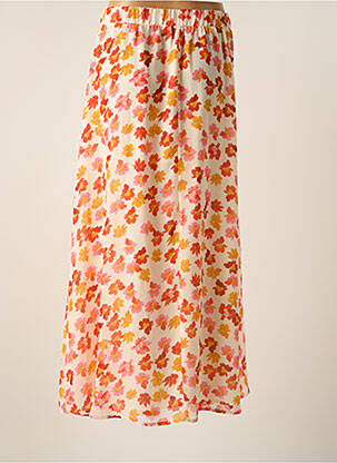 Jupe longue coupe droite orange VERO MODA femme