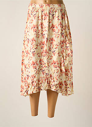 Jupe mi-longue taille normale jaune B.YOUNG femme