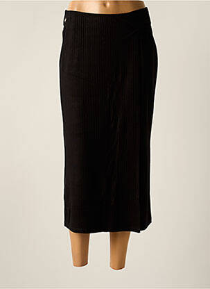 Jupe mi-longue coupe droite noir STREET ONE femme