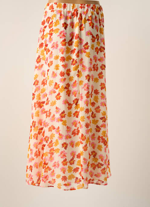 Jupe longue coupe droite orange VERO MODA femme