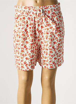 Short taille élastique taille haute orange VERO MODA femme