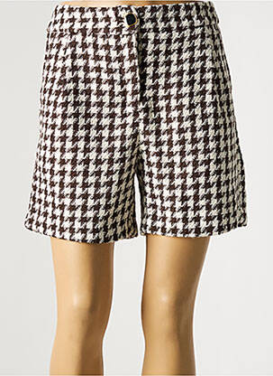 Short taille à pinces taille haute marron VERO MODA femme