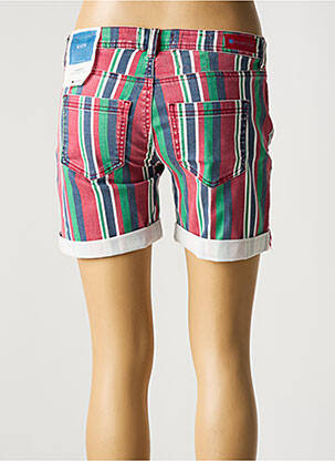 Short tissage denim taille basse rouge STREET ONE femme