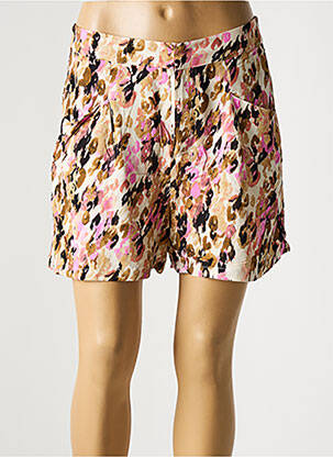 Short fermeture zippée sous rabat avec crochet taille haute beige VERO MODA femme
