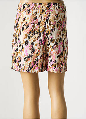 Short fermeture zippée sous rabat avec crochet taille haute beige VERO MODA femme