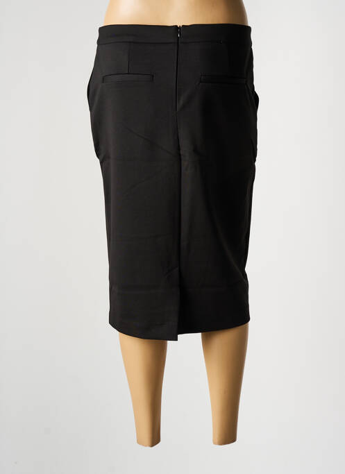 Jupe mi-longue noir ICHI pour femme