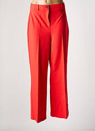 Pantalon droit fermeture zippée sous rabat boutonné orange VERO MODA femme