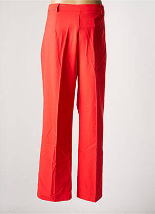Pantalon droit fermeture zippée sous rabat boutonné orange VERO MODA femme
