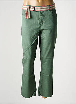 Pantalon 7/8 tissage popeline taille normale vert VERO MODA femme