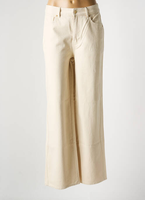 Pantalon flare beige VERO MODA pour femme