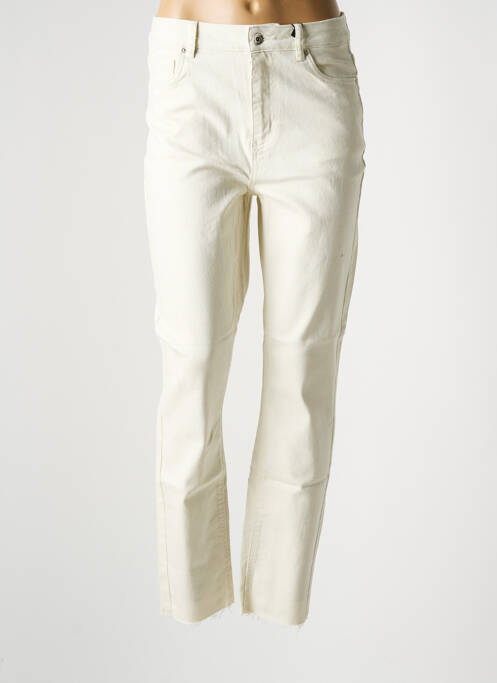 Pantalon slim beige VERO MODA pour femme