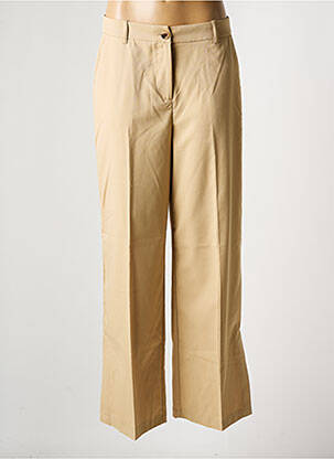Pantalon large tissage popeline taille normale beige VERO MODA femme
