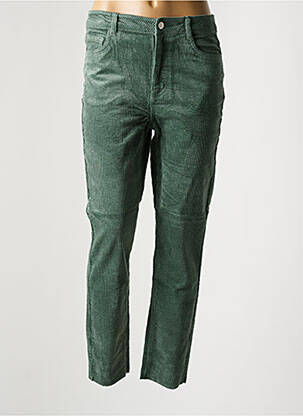 Pantalon droit stretch taille normale vert VERO MODA femme