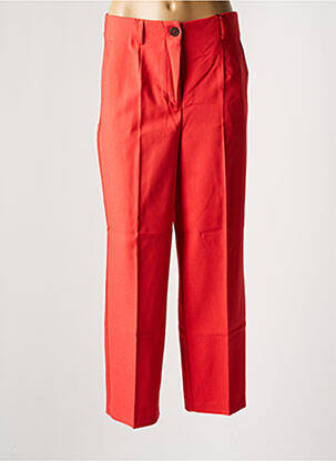 Pantalon droit stretch taille normale orange VERO MODA femme