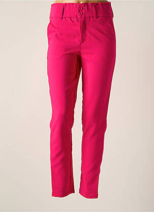 Pantalon slim taille élastique taille haute rose STREET ONE femme