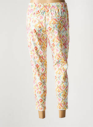 Pantalon 7/8 taille élastique jaune ICHI femme