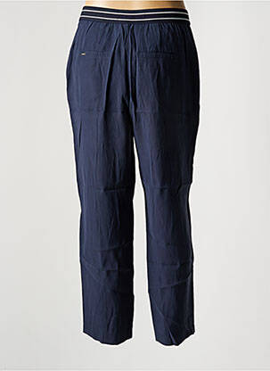 Pantalon droit fermeture zippée sous rabat boutonné bleu STREET ONE femme