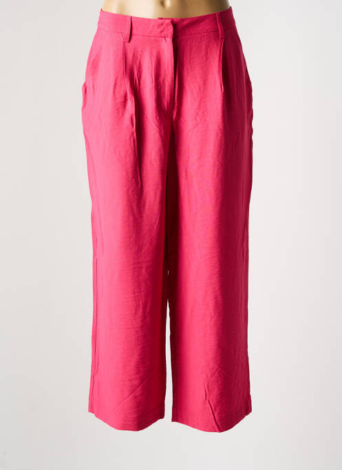 Pantalon droit rose ICHI pour femme