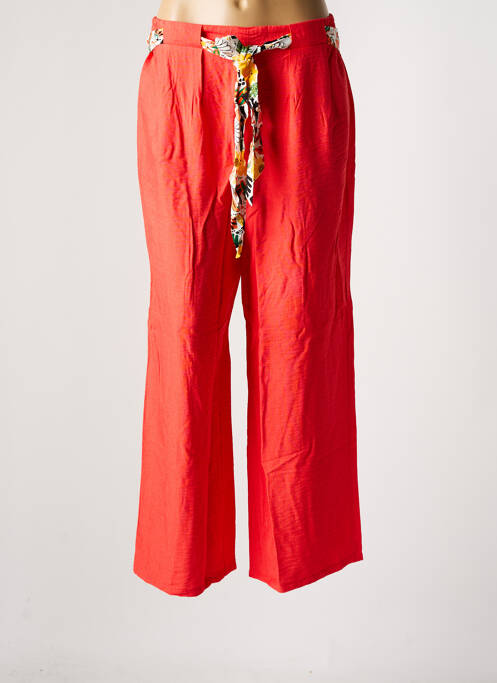 Pantalon large orange C'EST BEAU LA VIE pour femme