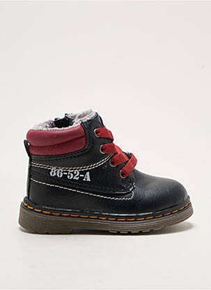 Bottines/boots matière lisse bout rond noir STAR garçon