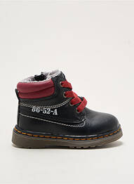 Bottines/boots matière lisse bout rond noir STAR garçon