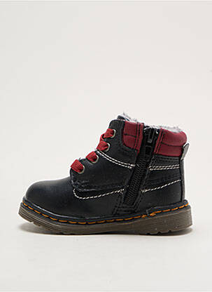Bottines/boots matière lisse bout rond noir STAR garçon